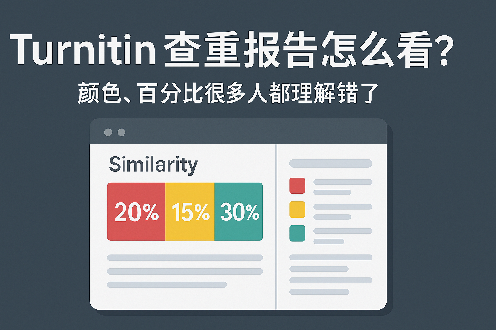 Turnitin 查重报告怎么看？颜色、百分比很多人都理解错了